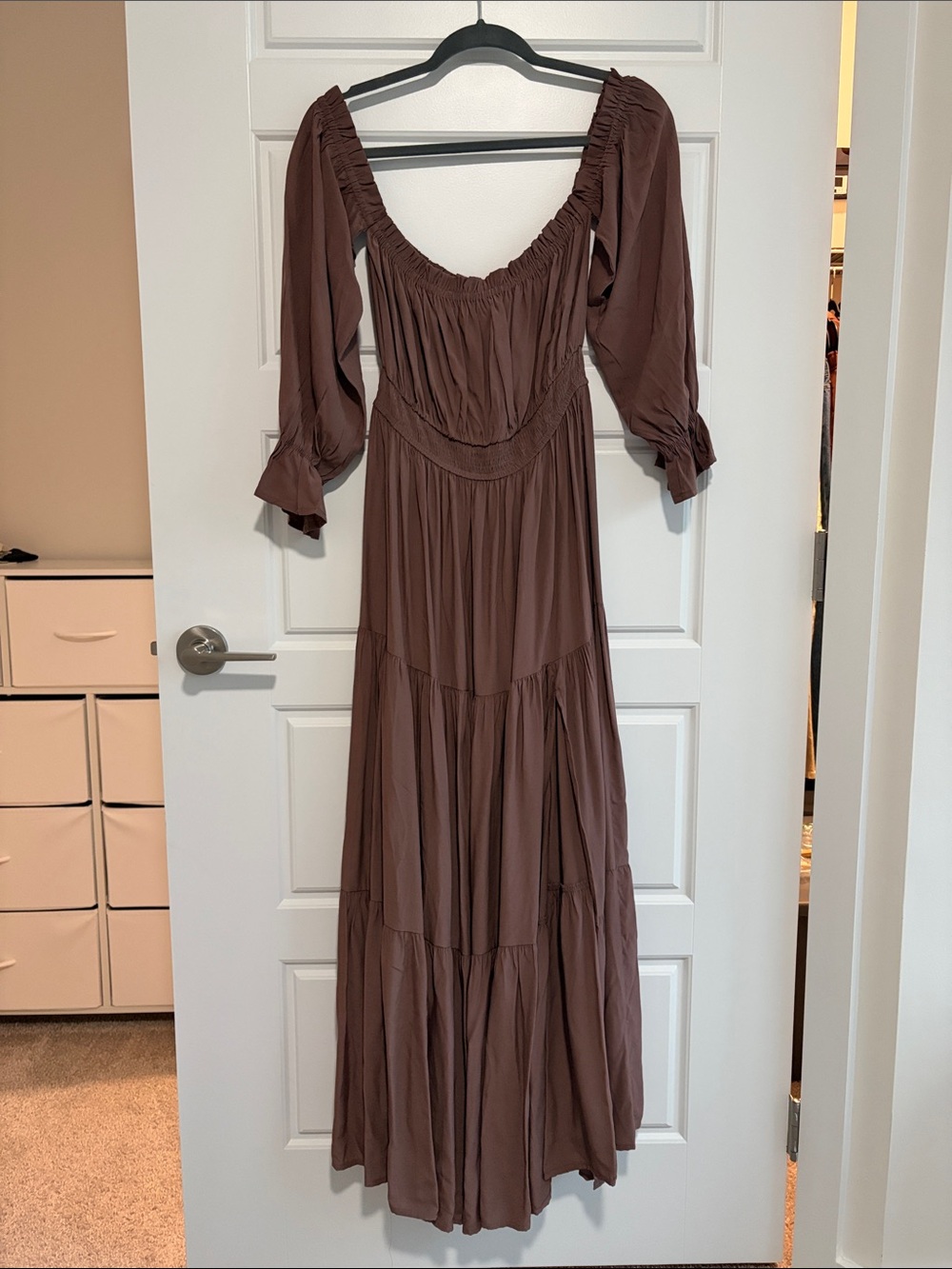 Women’s brown boho maxi dress